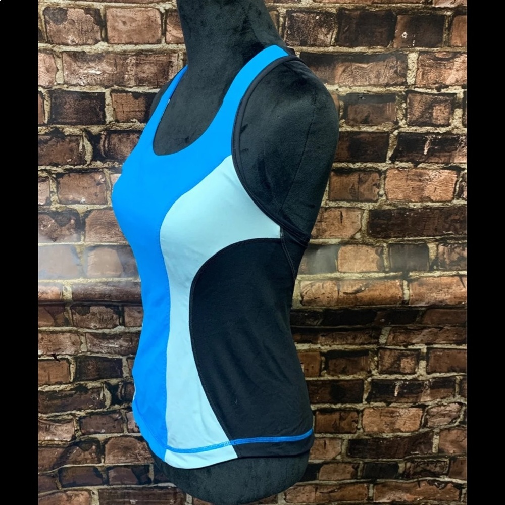 lululemon athletica Blue and Black Tank Top